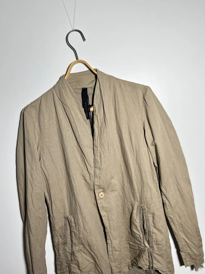 First Aid To The Injured Distressed Style Linen Cotton Cardigan Unisex Size 2 - Image 4 of 4