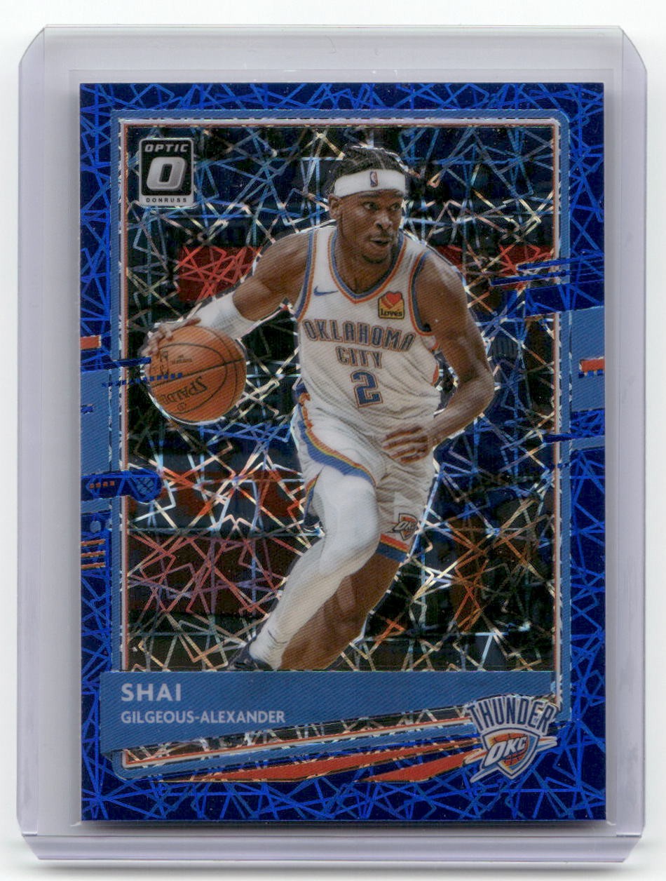 2020-21 Donruss Optic Shai Gilgeous-Alexander Blue Velocity