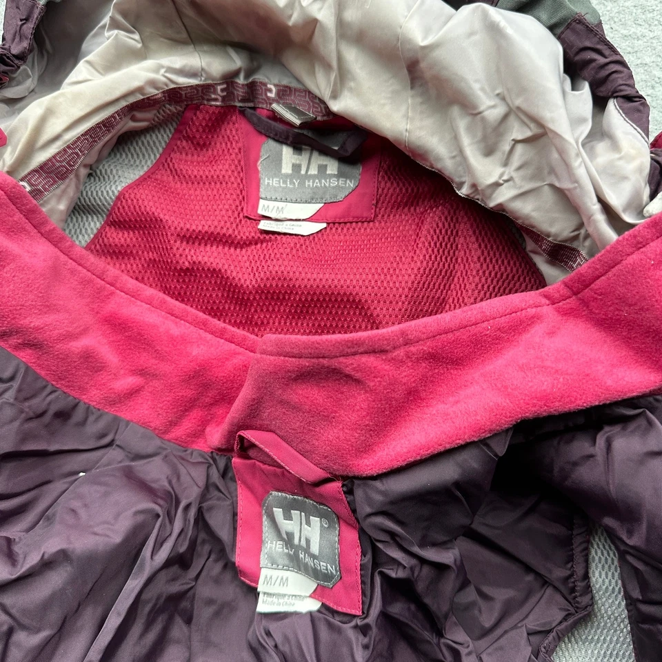 Helly Hansen 3 en 1 Chaleco Chaqueta Con Capucha Mujer Mediano Logo Rosa Granate Esquí Foto 3 de 4