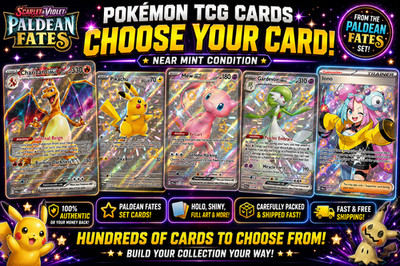 Pokemon TCG Paldean Fates Singles Holo EX Full Art Shiny - Choose Card