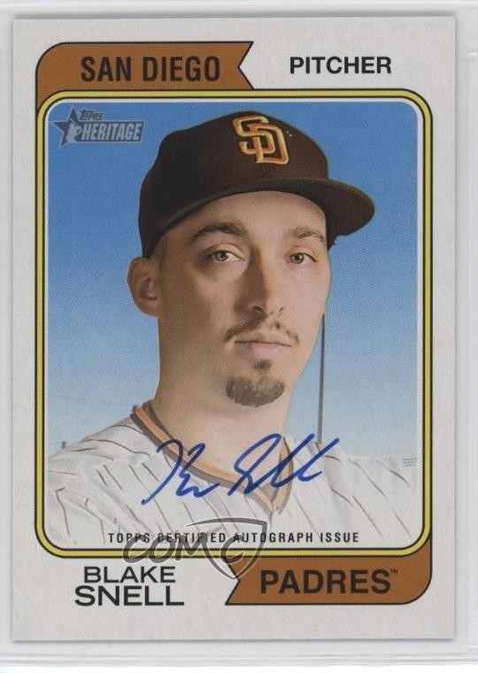 2023 Topps Heritage Real One Auto Blake Snell #ROA-BS Auto 06l3