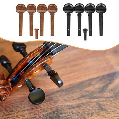 5 Stück Violin Fiddle Tuning Peg Set Ersatzteile Holz Handgeschnitzt Endpin