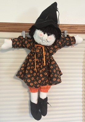 Handmade Witch Plush Doll Primitive Halloween Country Core Autumn Fall Decor 29 