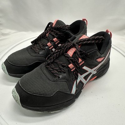 ASICS Gel Venture 8 Running Walking Shoe Sneaker Women Size 9 Black Coral