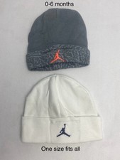 Air Jordan NIKE Infant Knit Two Hats Beanie White Jumpman Sports