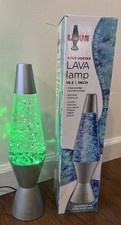 Lava Vortex Lamp Silver Base Star Shaped Glitter Action Color Changing Lights