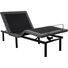 Electric Adjustable Bed Frame W/ Remote, Massage, USB Chargers  Under-Bed Light