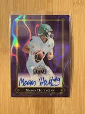 2025 Leaf Metal Football Mason Holtzclaw Purple Lava Auto 2/7 Carrolton QB