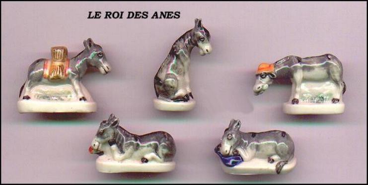 Esel Pantolette IN Pose Set 5 Mini Figure 3cm Porzellan FEVES Frankreich Esel 4590₽