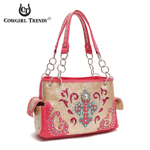 Fleur de Lis verdeckte Tragetasche Western Style Schultertasche für Damen Handtasche - Bild 3 von 13