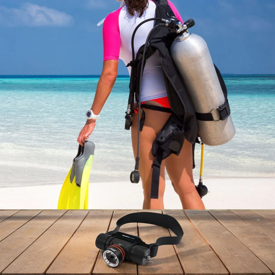 Lampe frontale essentielle de plongée légère et efficace lumière sous-marine - Photo 2/4