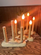 Noma Dripping Christmas Candles Candoliers Lot Of 3- Vtg 3 Light Candles Tested