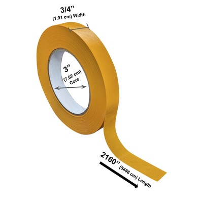 Lab Labeling Tape 2160in L x 3/4in W on 3in Core for Color Coding and Marking