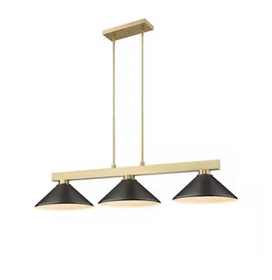 Cobalt by Z-Lite 3 Light Billiard in Modern Gold Bronze Steel Shades NIB $426
