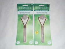 Set of 2 Ecotools Rose Quartz Contour Rollers for Calming & De-Puffing - NEW.