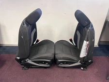 2022 CHEVY CAMARO RS FRONT BUCKET CLOTH SEATS WITH RIP IN THE SIDE OF THE DRIVER