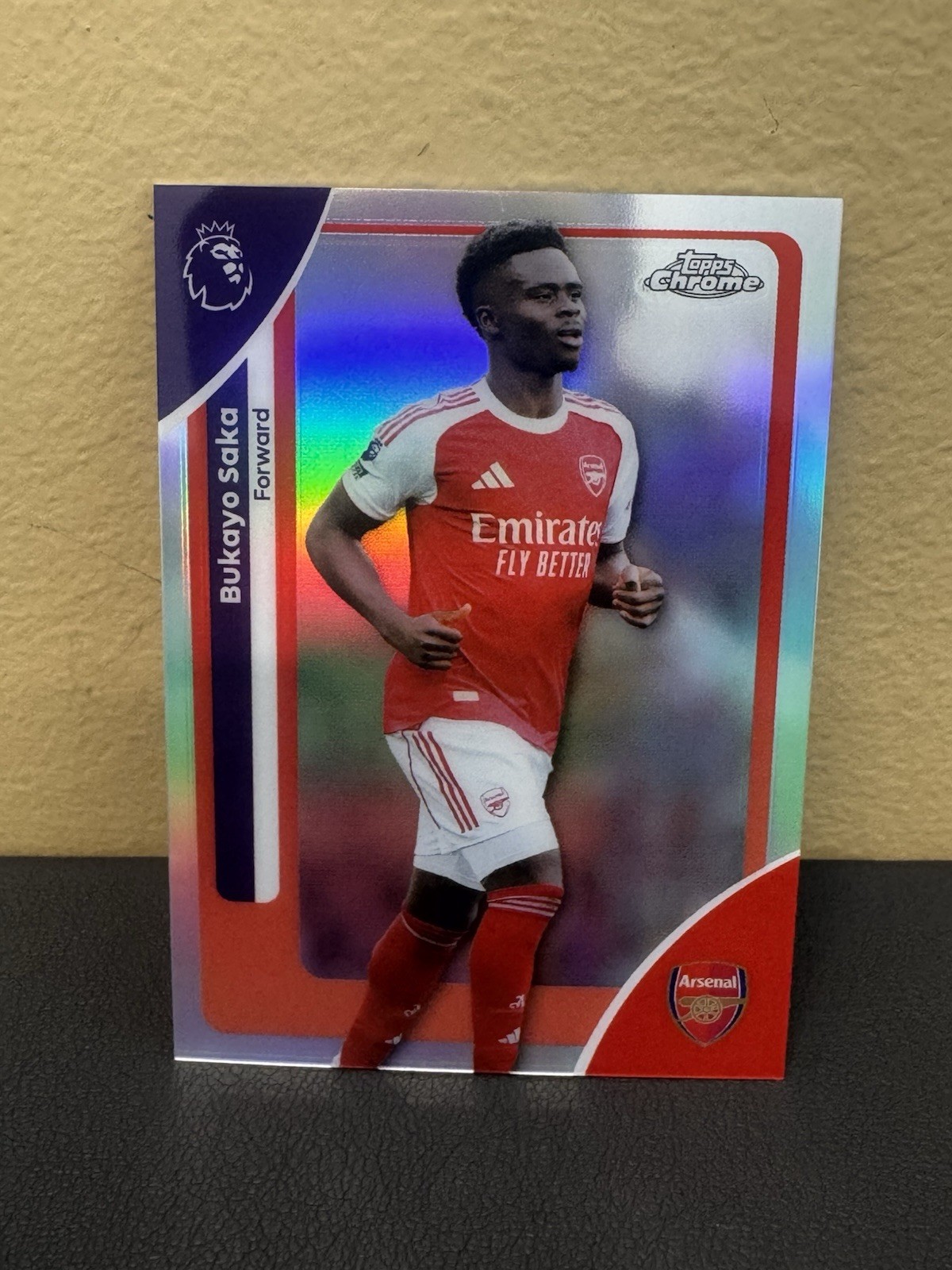 2026 Topps Chrome Premier League Bukayo Saka Silver Refractor Arsenal