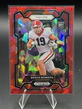 Brock Bowers 2024 Panini Prizm Draft Picks - #107 Red Ice Prizm (RC) GA Bulldogs