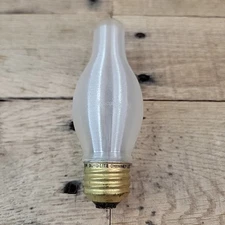 VTG Satin Finish 50W Chimney LIGHT BULB Spun Duro-Lite E26 Standard Base TESTED