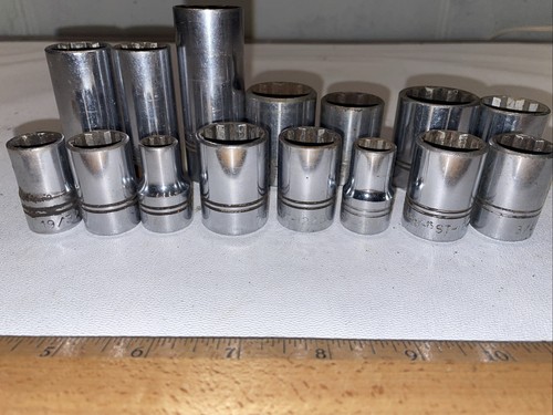 Williams Vintage Tool Lot Sockets Lot of 15 Mostly 1/2” Drive - Picture 5 of 6
