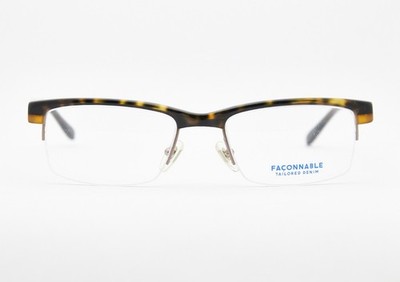 Façonnable FJ914 Tailored Denim Glasses Frame Half rim Made in France