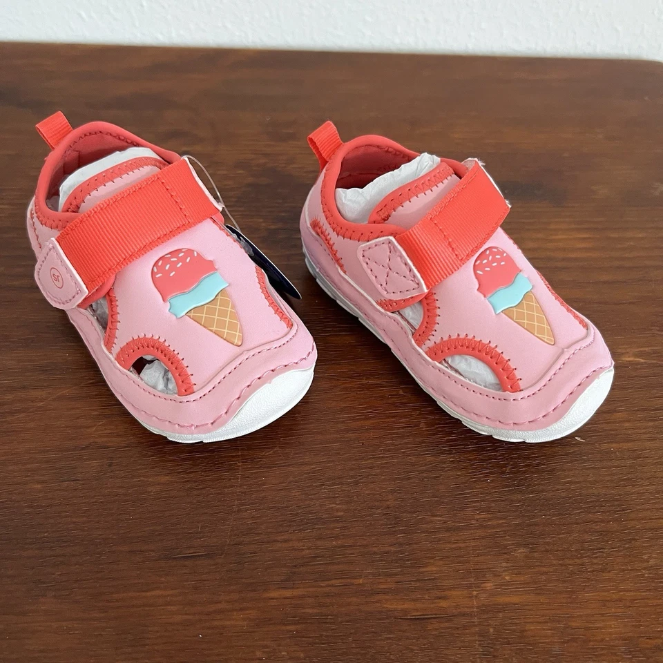 Zapatos Stride Rite Bebé Niñas Splash Ice Cream Talla 3.5W Nuevos con Etiquetas Foto 2 de 4