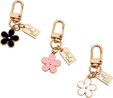 Cute Flower Keychains for Women, Aesthetic Keychain Charms, Bag Purse Charms f