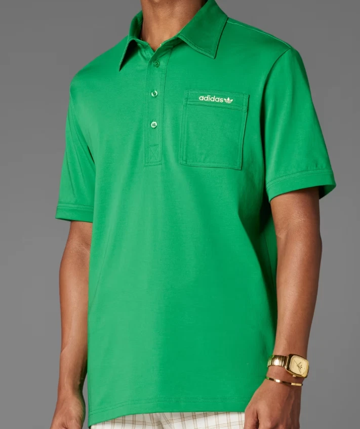 NEW MENS ADIDAS ORIGINALS TREFOIL ARCHIVE POLO POCKET SHIRT ~SIZE MEDIUM #JF5002