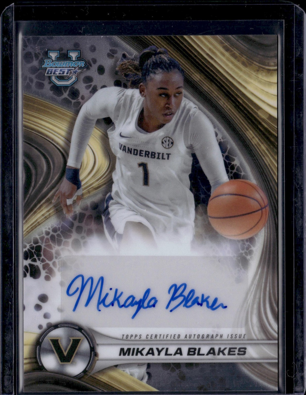 2024-25 Bowman's Best University #B24-MB Mikayla Blakes Best of 2024 Autographs