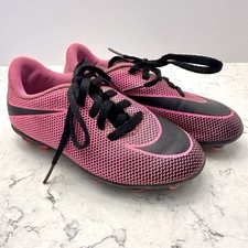 Nike Kids 11C Hot Pink Black Jr Bravata II Soccer Cleats 844442-600