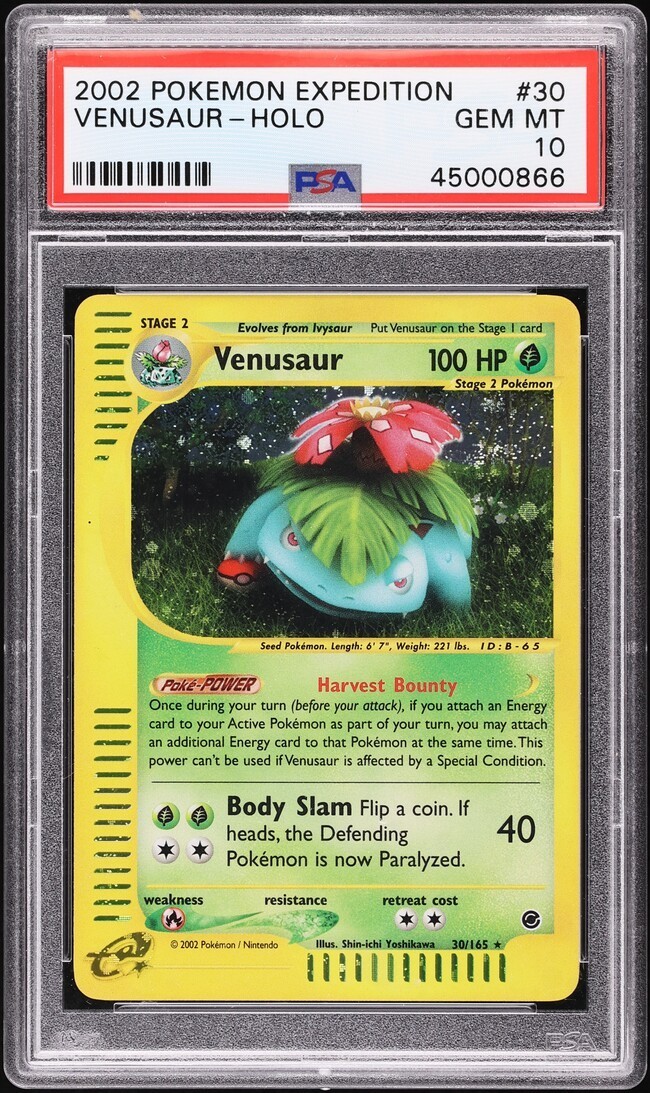 Pokemon Venusaur Expedition Holo Rare #30 PSA 10 Gem Mint | eBay