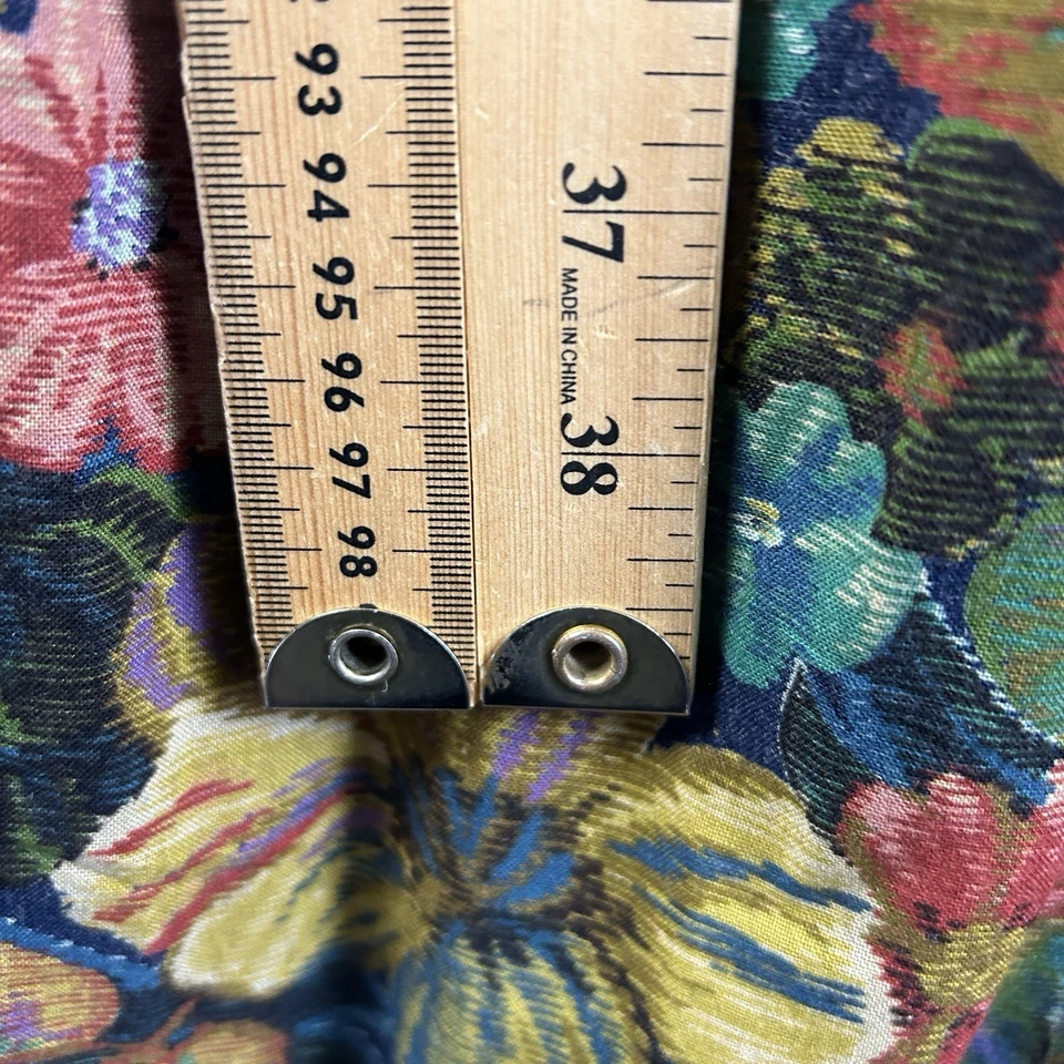 Vestido midi floral vintage anos 80 anos 90 pradaria cottagecore gola alta manga inchada XS - Imagem 4 de 4