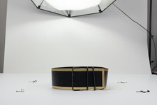 NWT BOTTEGA VENETA BLACK/GOLD BELT SIZE 80 200