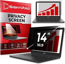 14 Inch 16:9 Laptop Privacy Screen Filter - Anti-Glare Protector and Shield