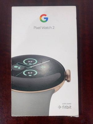 Google Pixel Watch 2 Polished Silver Aluminum Porcelain Active Band NEW & SEALED
