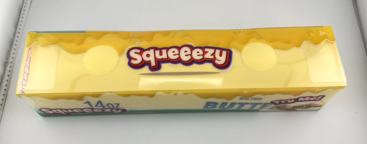 New Squeeezy Squishy Stretchy Jumbo Butter Stick Stress Reliever Toy 10.5" NIB
