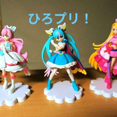 Hirogaru Sky Precure Figure Set 6pcs Colorful with Cloud Stand Japan Anime Toy