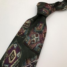 Gitman Bros Multicolor Vibrant Silk Tie Geometric Pattern