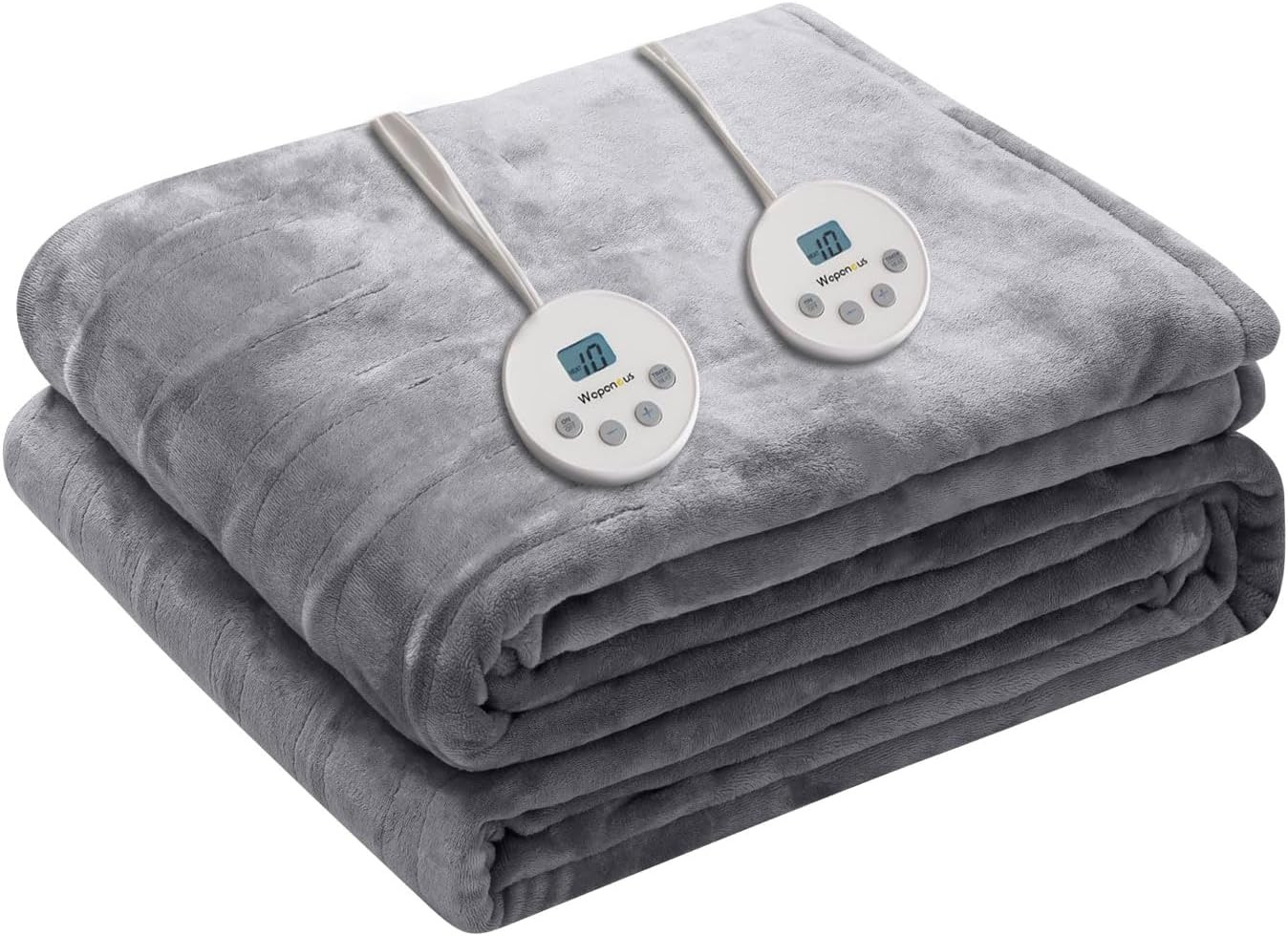 Queen Size Heated Electric Blanket - Dual Control, 10 Heat Levels, Auto Shut-Off