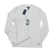 Polo Ralph Lauren Men's Grey Waffle Knit Embossed Logo 2-Piece Sleep Pajama Set