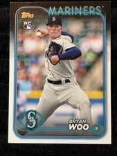 2023 Topps Bryan Woo #12 Rookie Card Seattle Mariners Series One Baseball RC