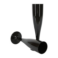 50 Schwarze PlastikflöTen 175Ml Champagner Prosecco GläSer Waschbar