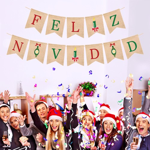 Christmas Decoration Pull Flag Hanging Decorations Triangle Bunting Banner - Imagen 6 de 12