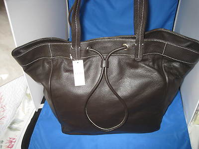 Talbots  Tote Bag - Leather - Mahogany/Brown