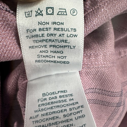Camisa Charles Tyrwhitt Hombres Mediana Cuadros Manga Larga Calce Ajustado Informal Algodón - Imagen 13 de 13