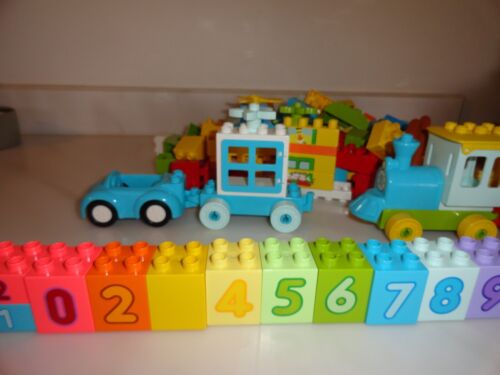 Large Lot of 170 Pieces Duplo Lego Blocks Trains Car People (Figures) & Numbers - Picture 2 of 10