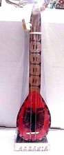 ALBANIA HANDCRAFT MINIATURE CIFTELI-WOOD MUSICAL INSTRUMENT-DECORATIVE-32 cm