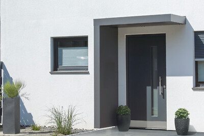 Gutta BS Plus 160 Haustürvordach mit Seitenteil Anthrazit passgenaues Sondermass