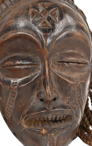 Chokwe Mask Mwana Pwo with Headdress - Picture 2 of 5
