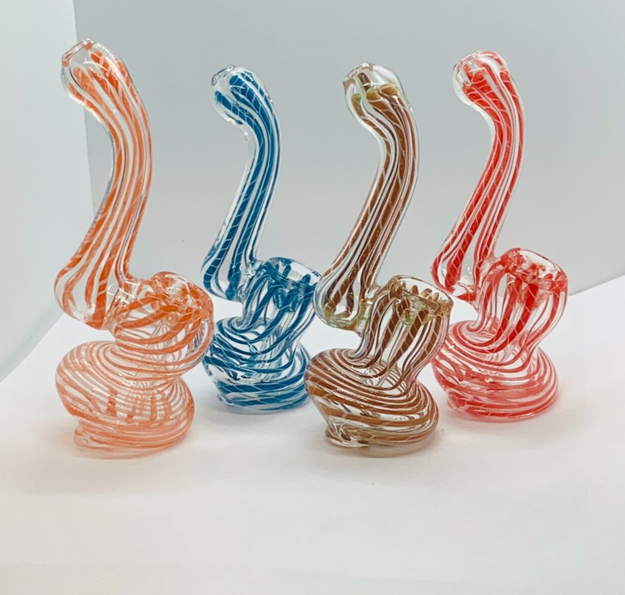 4" HANDMADE GLASS BUBBLERS hand pipe water pipe chillum MADE IN USA
